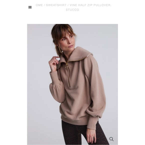 Varley Vine Half Zip Pullover Stucco Size S - Picture 4 of 11